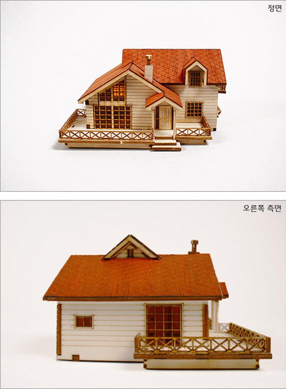 Desktop Wooden Model Kit Garden House B With a Large Loft by Young Modeler