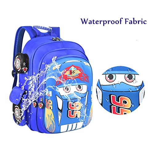 Toddler Kids Backpack for Boys Cartoon Car style Kindergarten Child Snack School Bag Red