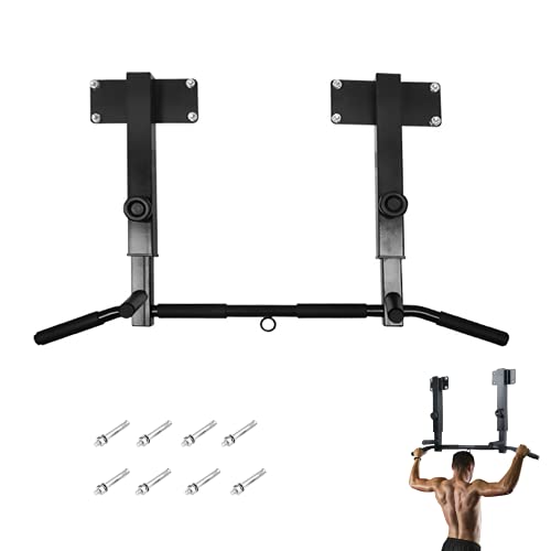Joist Mounted Pull Up Bar Height Adjustable, Ceiling Mount Chin Up Bar, Heavy Duty Home Gym Strength Training Equipment Max Load 660lbs