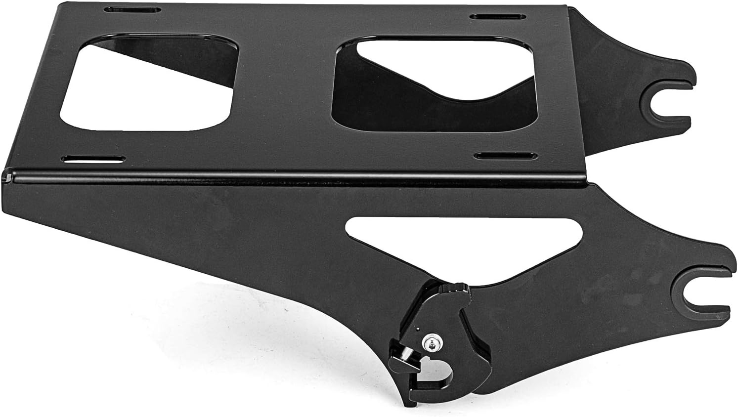 Two-Up Luggage Rack Tour Pak Rack Quick-Detach & Docking Hardware Kit Compatible with 2014-UP Harley Touring Road King Electra Road Street Glide,Gloss Black