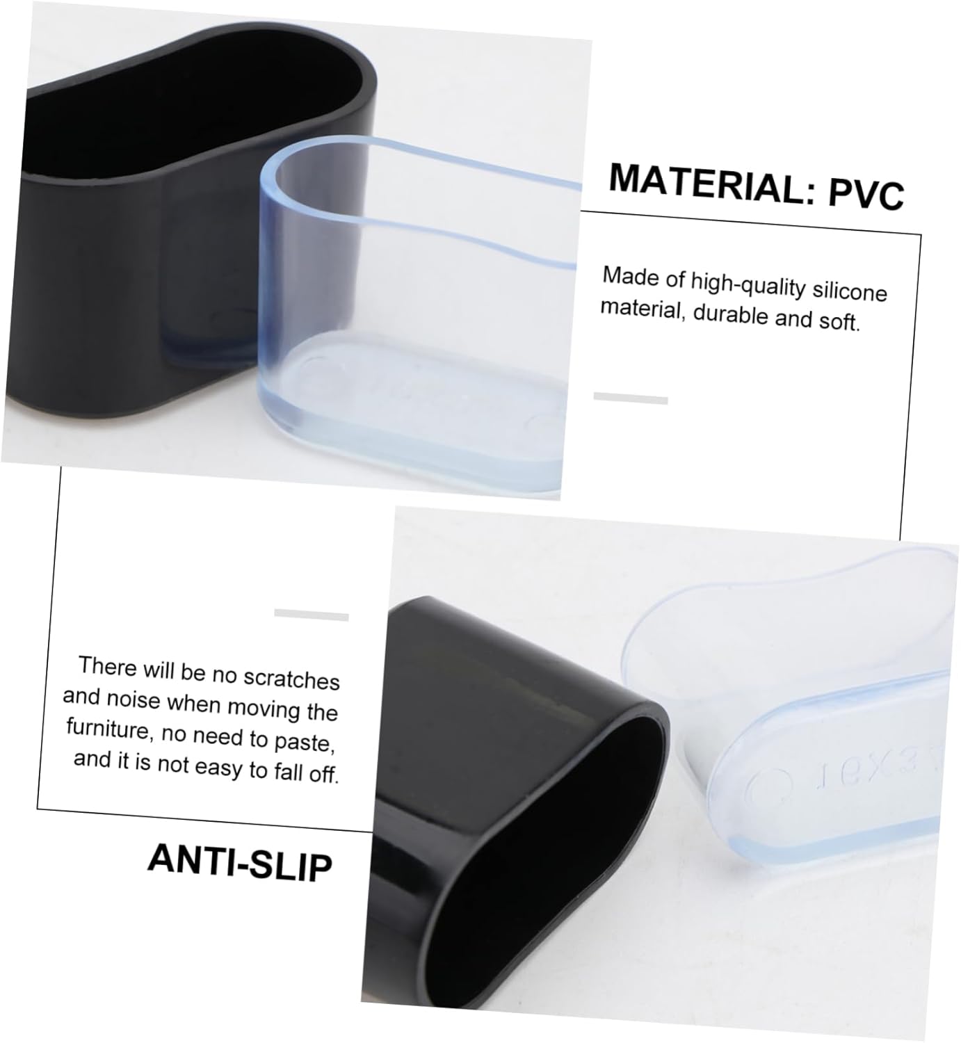 40Pcs Furniture feet Pads Tables and Chairs Table Leg Cover Furniture feet Floor Protectors Household Items Square Furniture feet Cover Anti-Slip Furniture Protectors