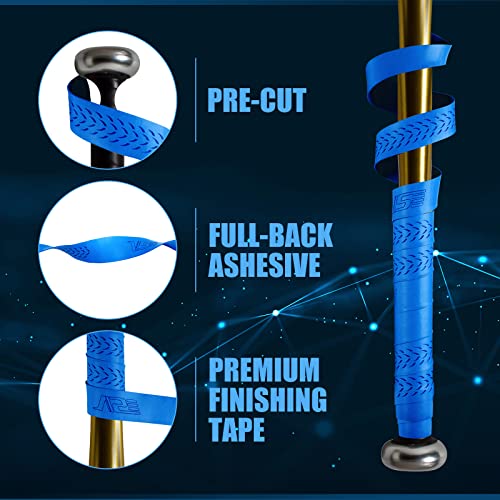 Sosation 12 Rolls Bat Grip Tape Comfortable and Soft Bat Tape Full Adhesive Baseball Softball Batting Tape Precut Baseball Bat Grip Replacement for Sports Bat Grip