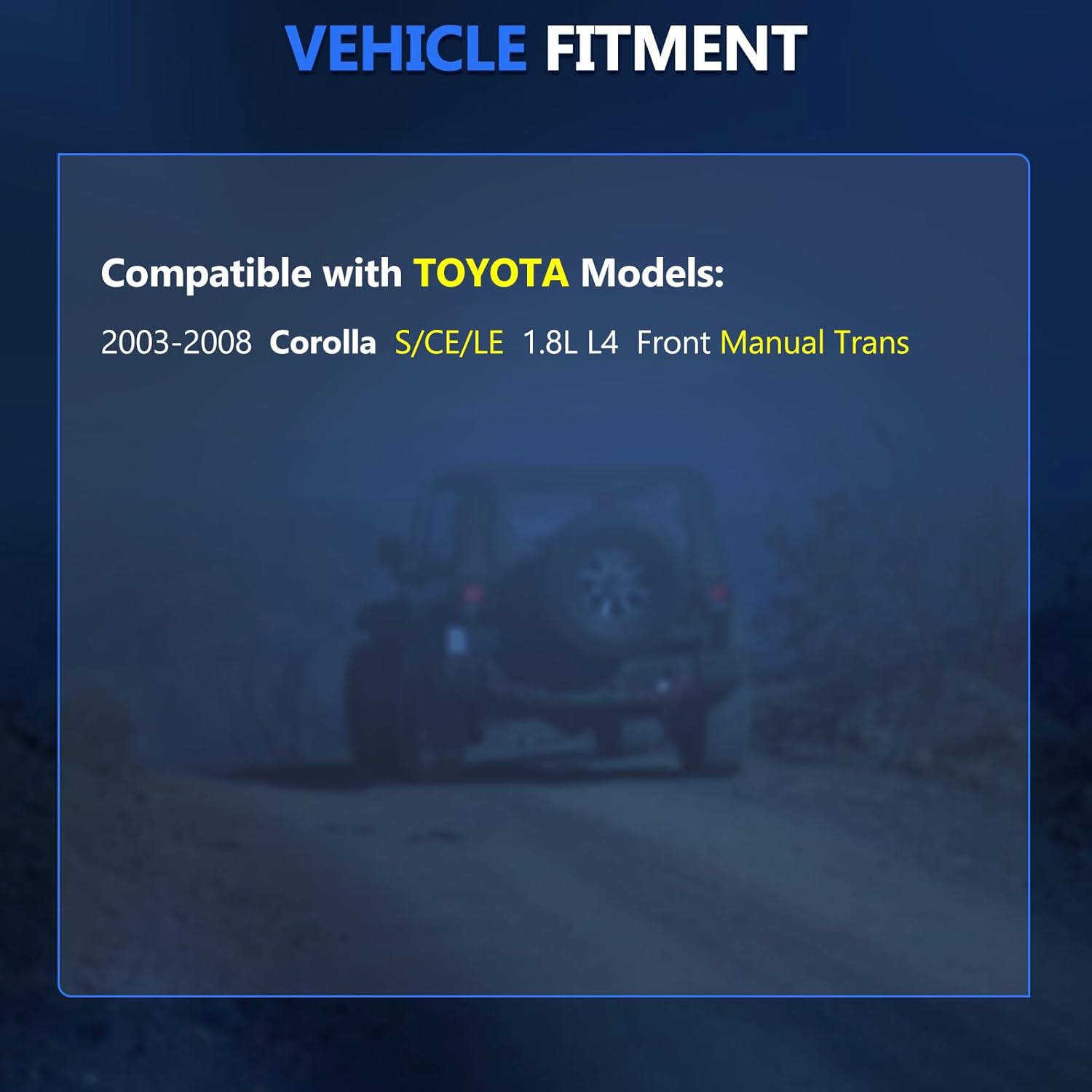 CV Joint Axle Assembly Front LH RH Pair Set of 2 Premium CV Axles Replacement for 2003 2004 2005 2006 2007 2008 Toyota Corolla 4-Door 1.8L Manual Trans