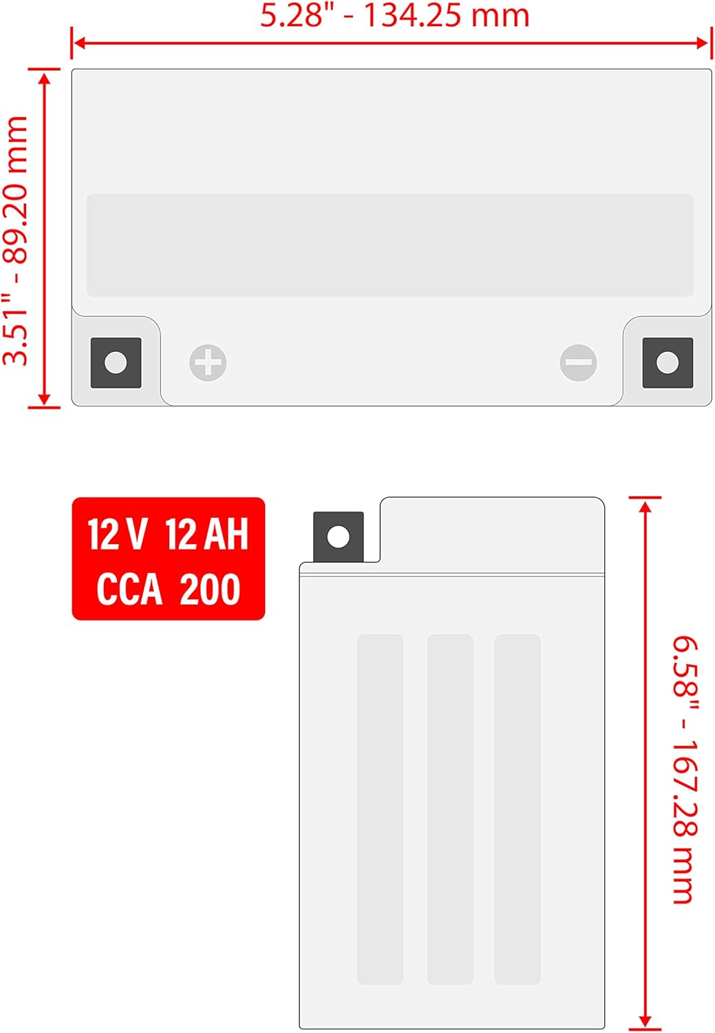 Caltric AGM Battery Compatible with Polaris Sportsman 450 4x4 HO 2006 2016 2017 2018 2019 2020