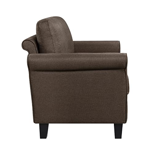 Lexicon Mendota Living Room Loveseat, Chocolate