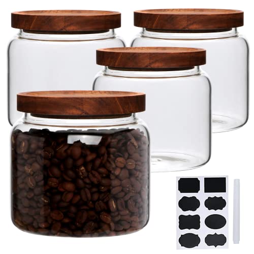 Large Glass Jars,Set of 3 Glass Jars with Wooden Airtight Lids,Food Storage Container for Tea,Spice,Cereal, Egg,Flour,Coffee and More(67 oz/2000 ml)