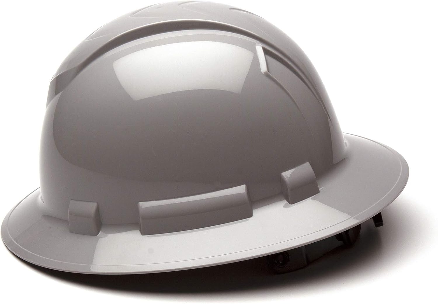 Pyramex Ridgeline Full Brim Hard Hat 4 Point Ratchet Gray