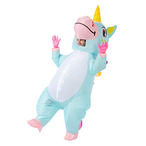 Spooktacular Creations Inflatable Costume Adult, Full Body Riding a Unicorn Blow Up Costume for Halloween Inflatables Party