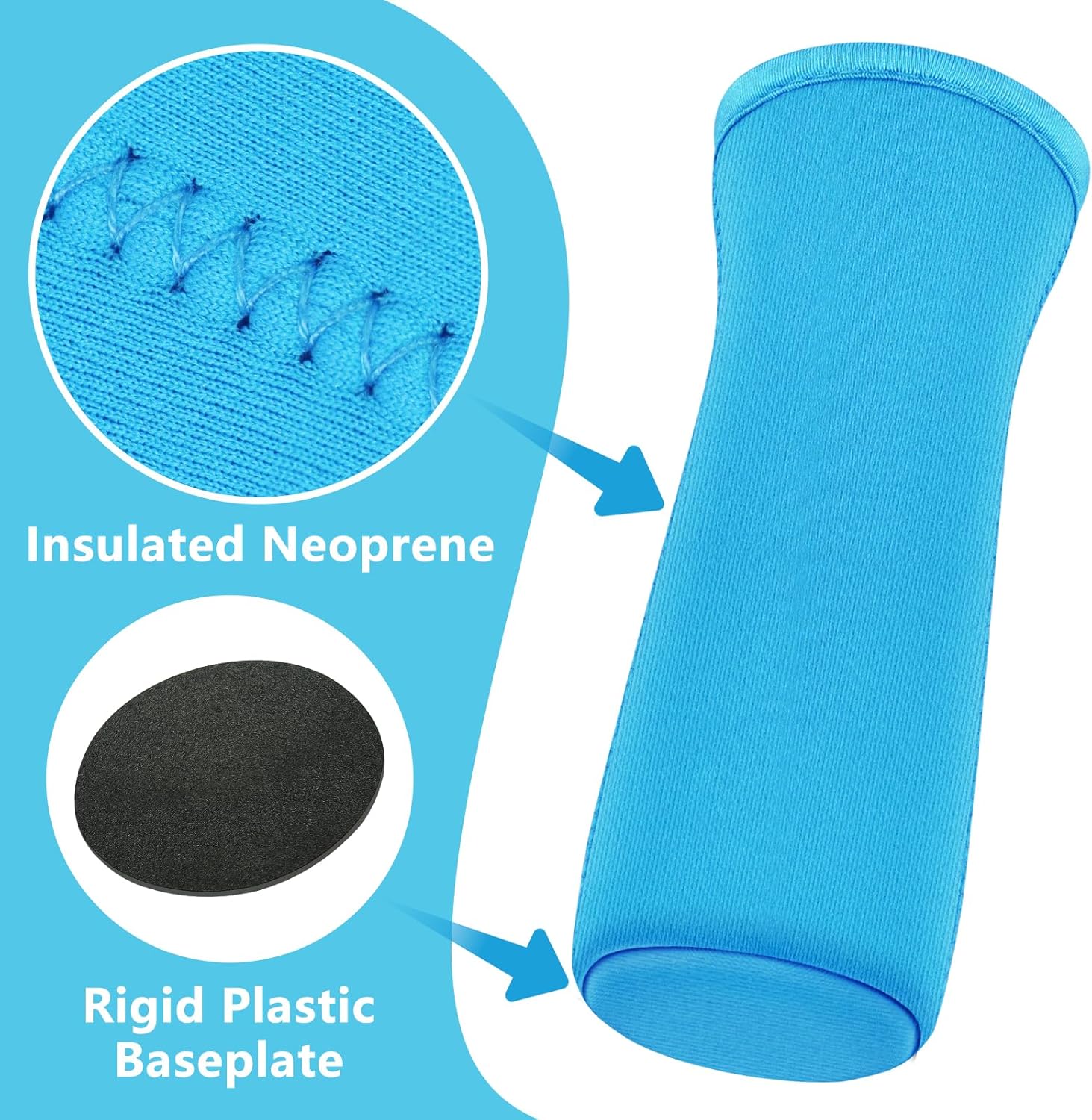 Protective Sleeve Compatible with 22 oz Cirkul Water Bottle, Fit for 22 oz Plastic & Stainless Steel Bottles, Anti-slip Cover Made for Cirkul Accessories, Sweat Absorbing Material, Blue & Pink