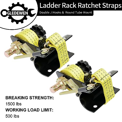Ladder Rack Ratchet Straps with J-Hook (4PCS), 2