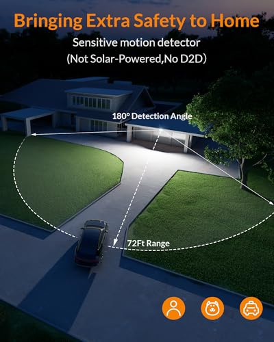 LEPOWER LED Security Light Motion Sensor Light Outdoor, 38W 4200LM Motion Security Light, 5500K, IP65 Waterproof, 3 Head Motion Detected Flood Light for Garage, Yard, Porch (Not Solar Powered, Brown)