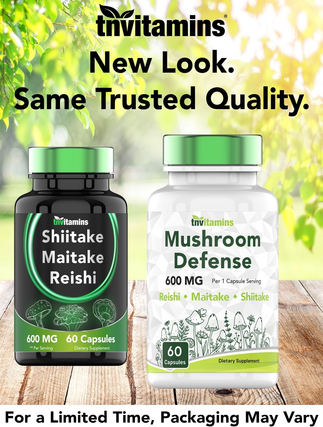 Reishi, Maitake, & Shiitake Mushroom Complex Supplement (60 Capsules x 600 MG) | Mushroom Defense Supplement | Natural Mushroom Powder Extract for The Immune System*