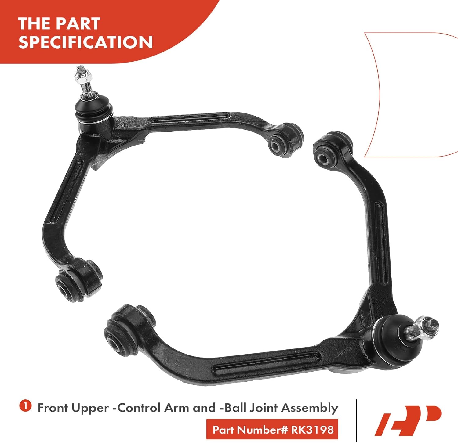 A-Premium 10Pcs Front Suspension Kit, Upper Control Arm Sway Bar Link Lower Ball Joint Inner Outer Tie Rod End, Compatible with Jeep Liberty 2002 2003 2004