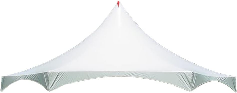 TentandTable 40' x 40' Hexagon High Peak Frame Party Tent Top | 16oz Blockout White Vinyl Top | for Events, Weddings, Parties, Banquets, and More (TOP ONLY)