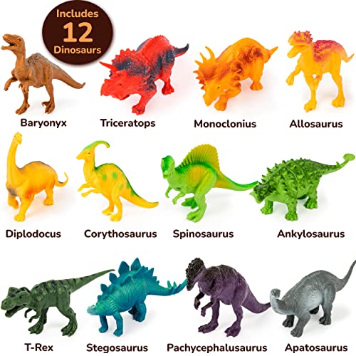 Li'l-Gen Dinosaur Toys for Kids 3-5 - Interactive Dinosaur Sound Book w/Realistic Roars & 12 Large Dinosaur Toys (7