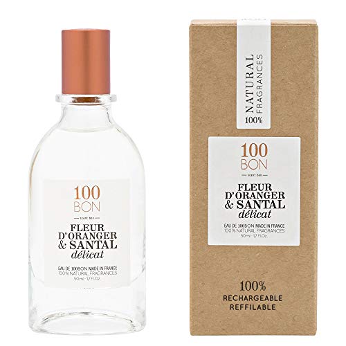 Fleur D'Oranger & Santal Delicat – Fresh & Soothing Organic Fragrance for Women & Men – Floral Fragrance with Bergamot, Orange Blossom & Sandalwood - 100% Natural Fragrance Spray, 0.5 Fl Oz