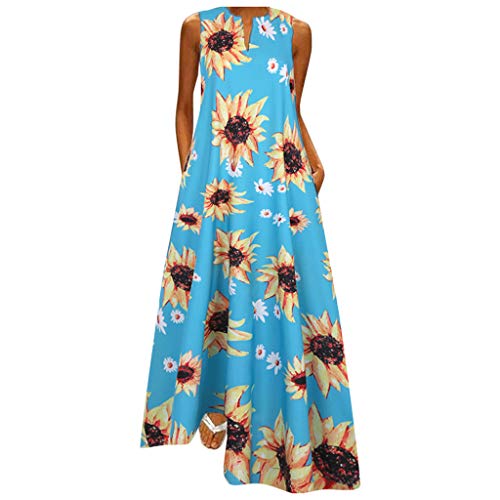 Plus Size Summer Dress Womens Sleeveless Summer Daisy Fashion Maxi Dress Size 4-18