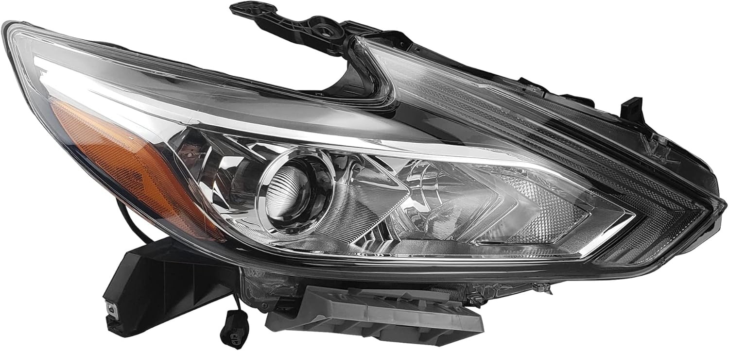 Halogen Headlight Chrome Housing Headlamp Right Passenger Side For 2016 2017 2018 Nissan Altima NI2503247