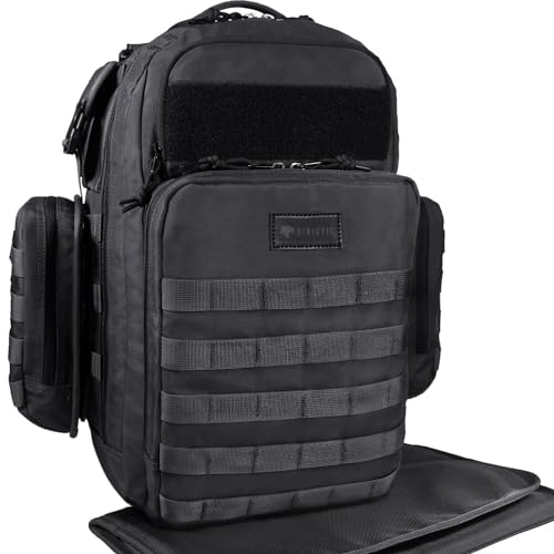 Dinictis Dad Diaper Bag, Mens Diaper Bag Backpack with Diaper Changing Mat, Military Diaper Backpack