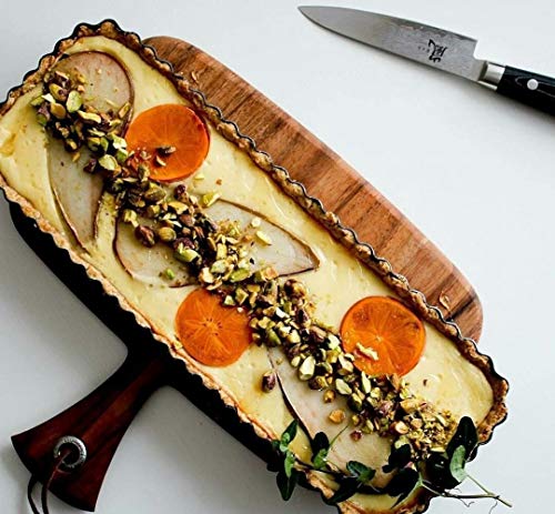 Ironwood Gourmet Round Provencale Paddle Round, Acacia Wood 0.5 x 12 x 16 inches