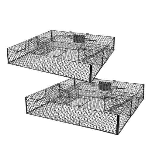 Squirrel Trap (No Bottom Tray) - Ideal for Chipmunks and Squirrels, Metal Construction, Holds up to 25 Squirrels, 2 Traps