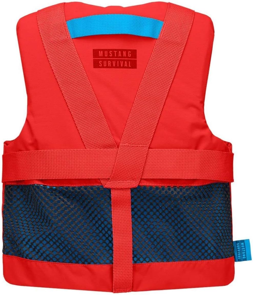 Mustang Survival - Youth Foam Life Jacket - Azure Blue, Young Adult (88 lbs - 110 lbs)