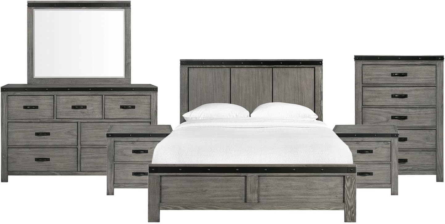 Picket House Furnishings Montauk King Panel 6PC Bedroom Set