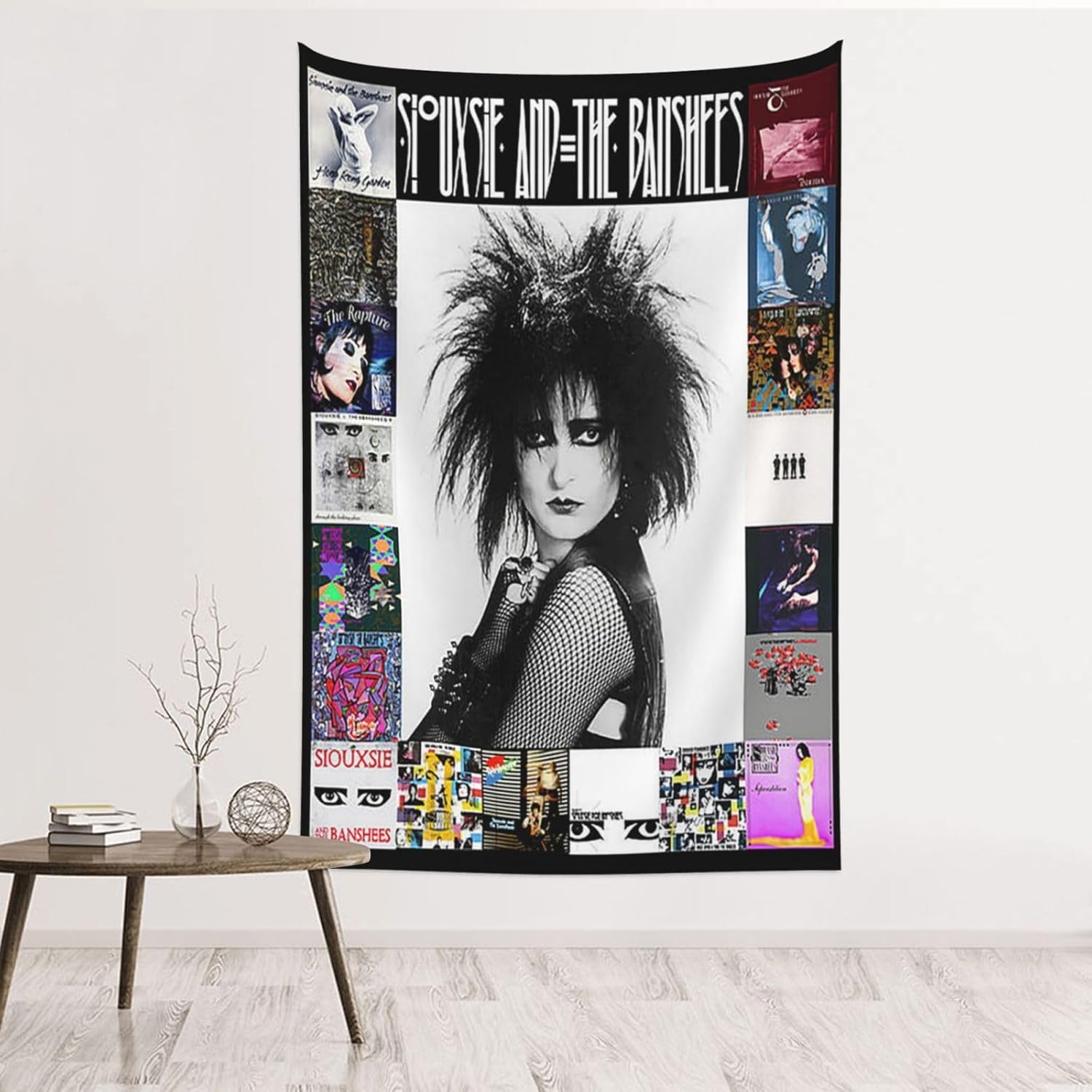 CASOWAT Siouxsie Rock and the Banshees Band Tapestry Wall Art Hanging Tapestries For Living Room Bedroom Home Decor 60X40 inch