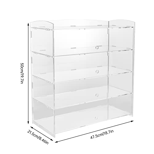 5-Tier Acrylic Display Case - Clear Bakery Pastry Display Case - Retail Display Counter Cases - Acrylic Display Shelf - Donut Cookie Display Cabinet - 360° Visible - 18.7 x 8.5 x 24.4in