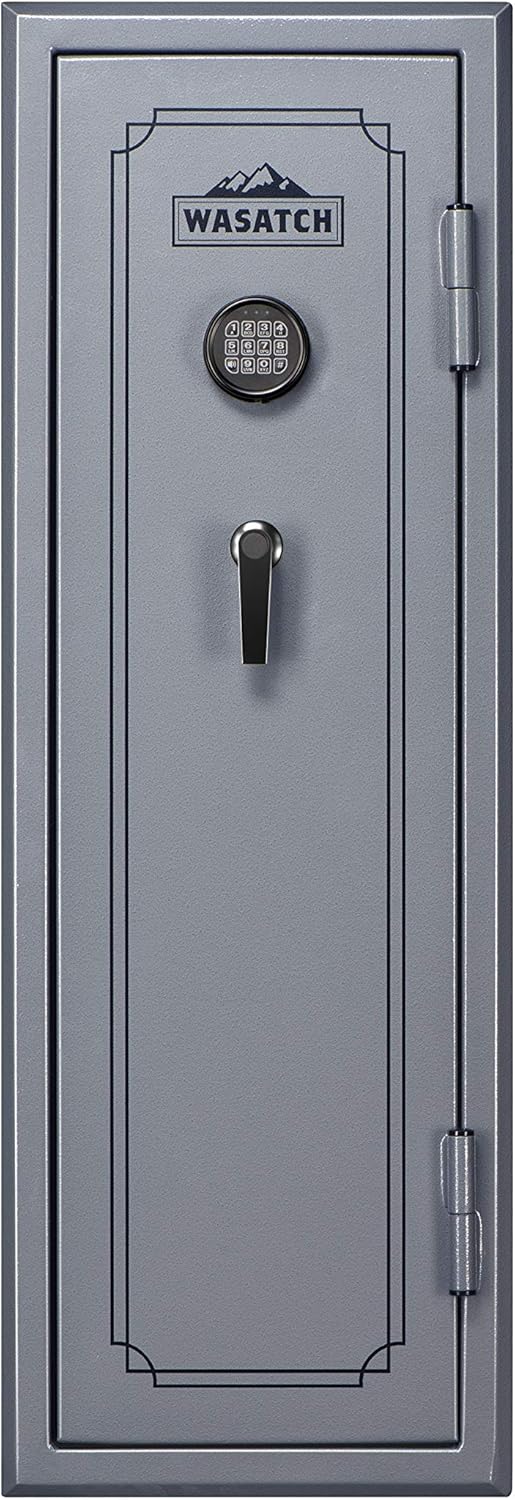 Wasatch 18-Gun Fireproof and Waterproof Safe with Electronic Lock, Gray (18EGW)