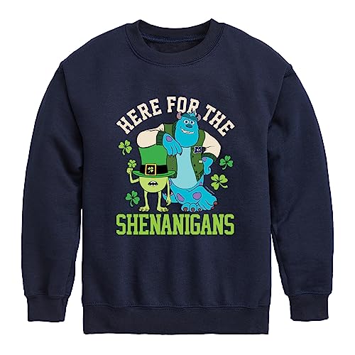 Disney Monsters Inc - Here For The Shenanigans - Toddler And Youth Crewneck Fleece Sweatshirt