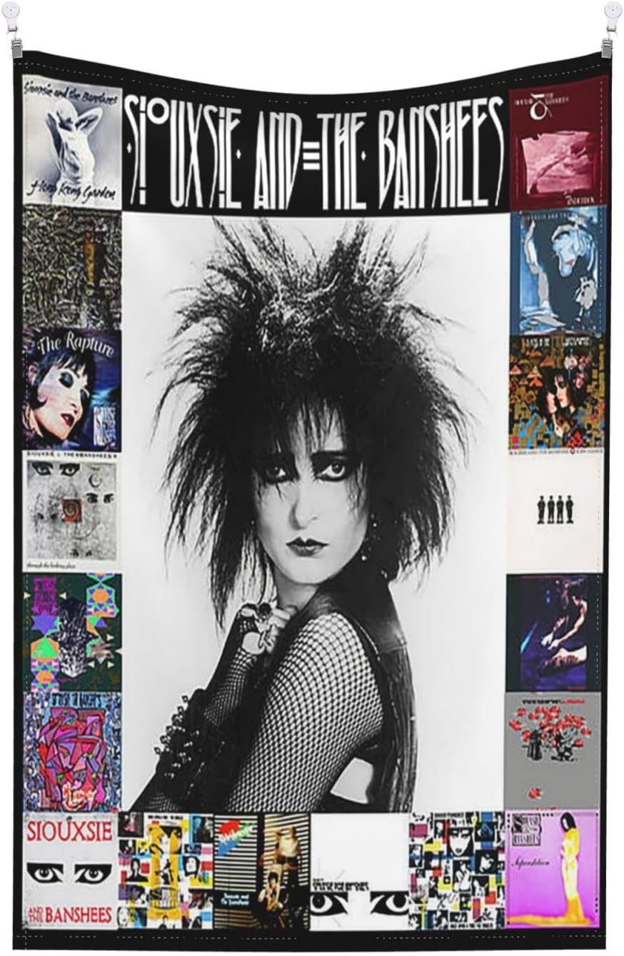 CASOWAT Siouxsie Rock and the Banshees Band Tapestry Wall Art Hanging Tapestries For Living Room Bedroom Home Decor 60X40 inch