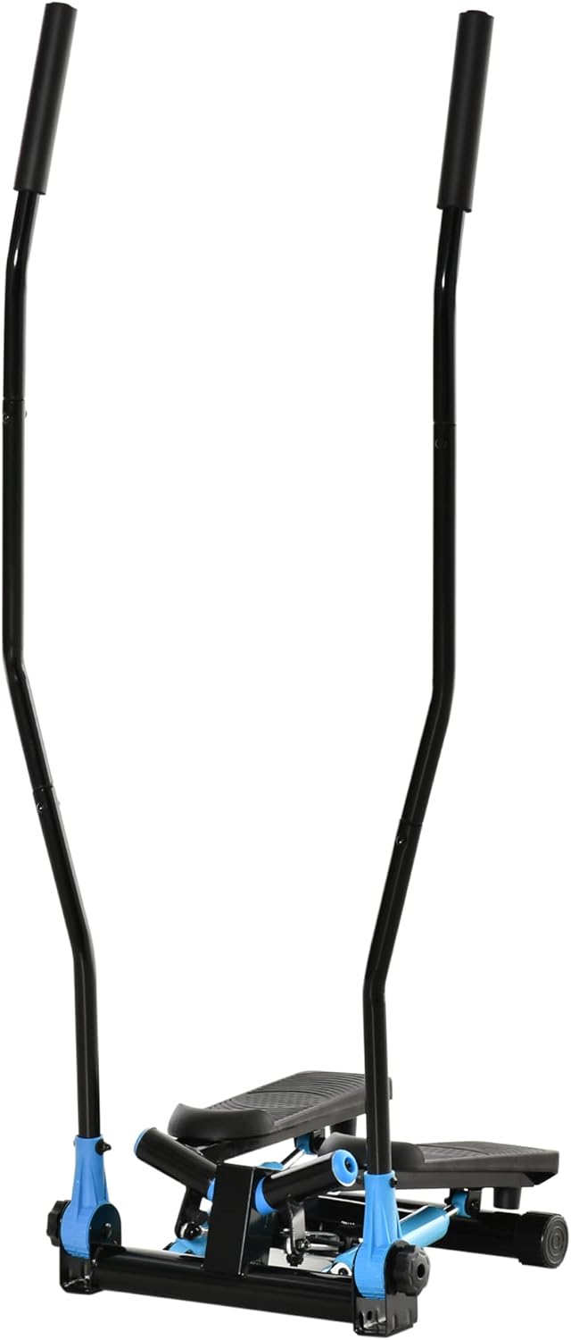 Soozier Twist Stair Stepper Machine with Rocking Handlebars, Cardio Climber Exercise Equipment with Hydraulic Resistance, LCD Display for Home Workout Exercise