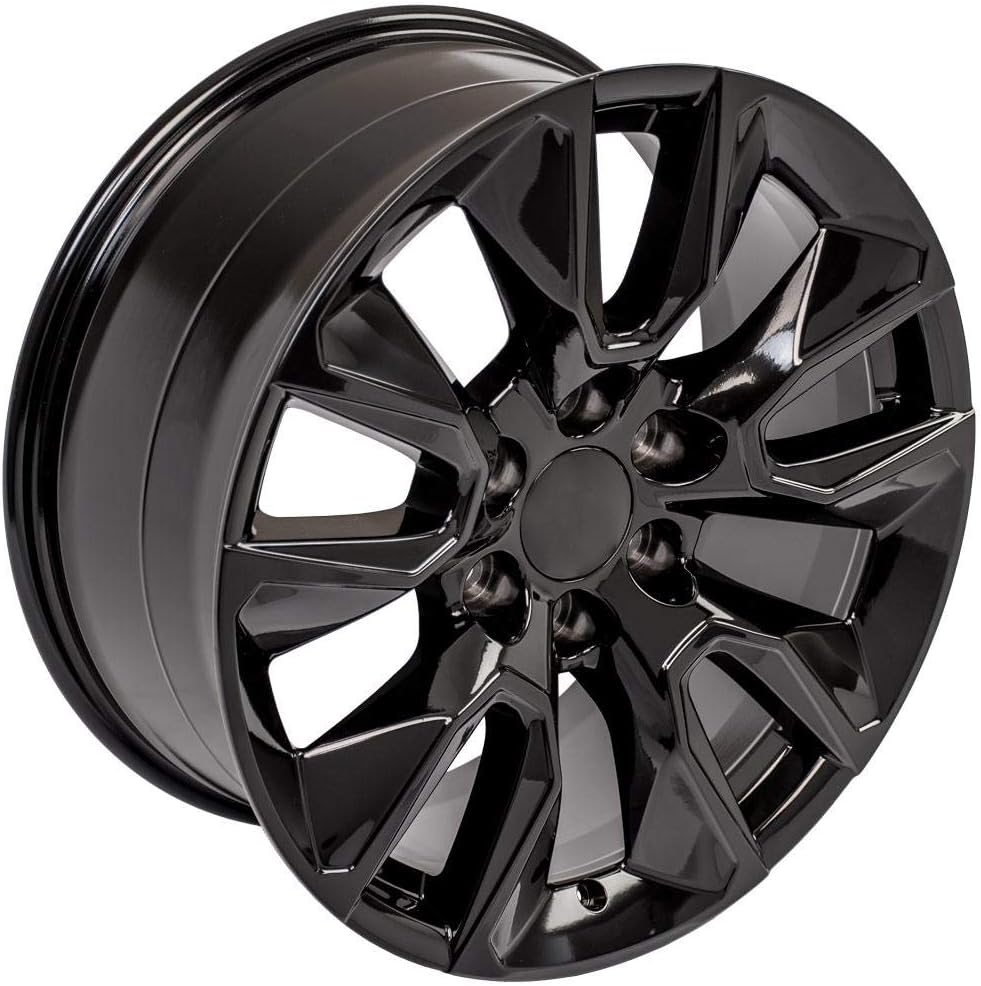 OE Wheels LLC 20 inch Rims Fits Silverado Suburban Tahoe Sierra Yukon Escalade 6x139.7 CV32 20x9 Black SET