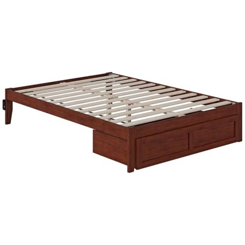 AFI, Colorado Twin XL Platform Bed with Storage Drawer and USB Charger, White