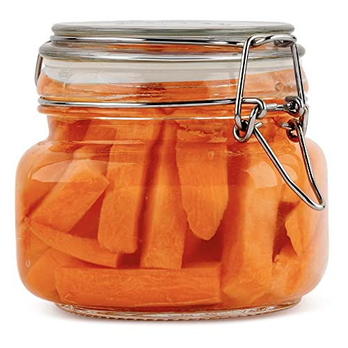 Galashield Glass Jars with Lids Food Storage Jars with Airtight Lids Leak Proof Glass Canisters Kitchen Jars [1 Gallon]