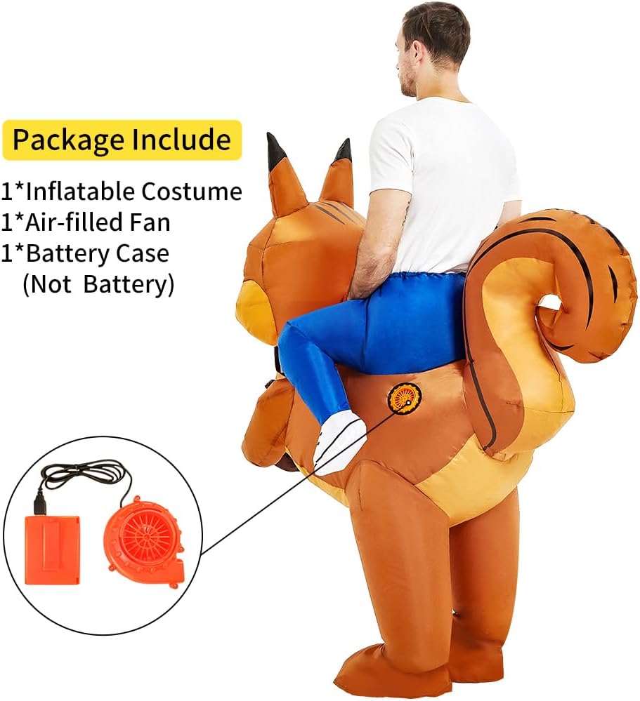Inflatable Costume Adult Squirrel Costume Ride On Funny Costume Adult Halloween Costumes For Men Women Blow Up Costumes