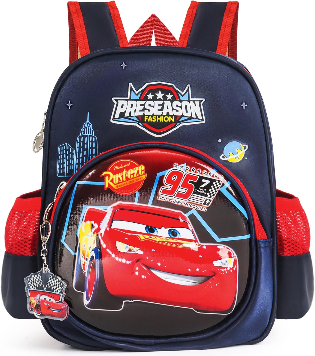 12 Inch Lightning Mc Cars Backpack - Cars Children's Backpack Novelty Toddler Backpack Waterproof Schoolbag for Boys Girls Kids 3-6 Years Old