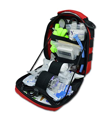 Lightning X Individual First Aid Trauma/Hemorrhage Control Kit in MOLLE IFAK Pouch Value Edition - BLACK