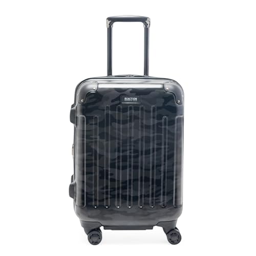 Kenneth Cole REACTION Retrogade 28” Check Size Luggage Expandable 8-Wheel Spinner Lightweight Hardside Cabin Bag Suitcase, Black Camo, 28-inch Checked
