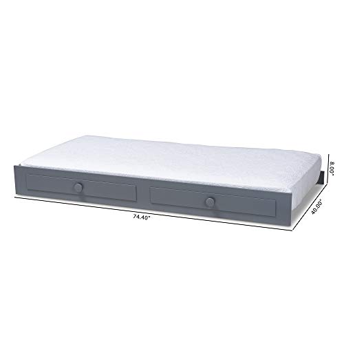 Baxton Studio Trundle, Single, Grey