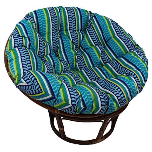 Blazing Needles Outdoor Spun Polyester Papasan Cushion, 1 Count (Pack of 1), Haliwell Caribbean