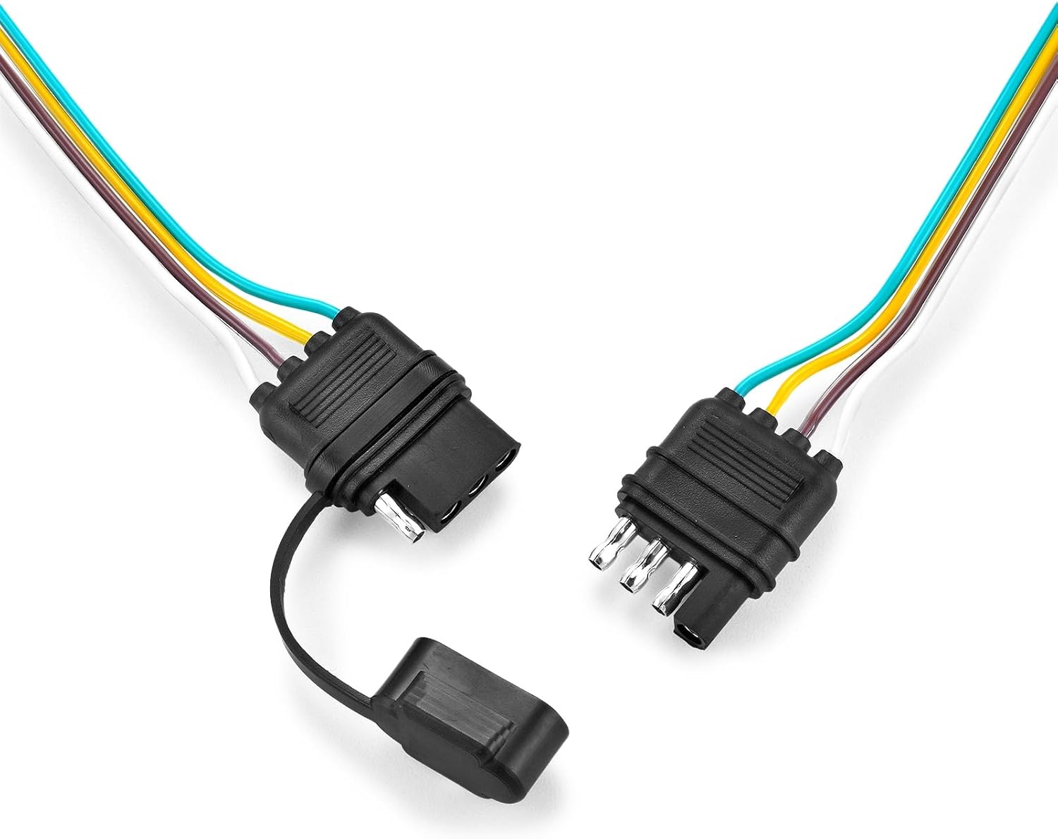 LIMICAR 4 Pin Trailer Wire, Trailer Light Plug, Trailer Wire Harness 4 Wire, 32