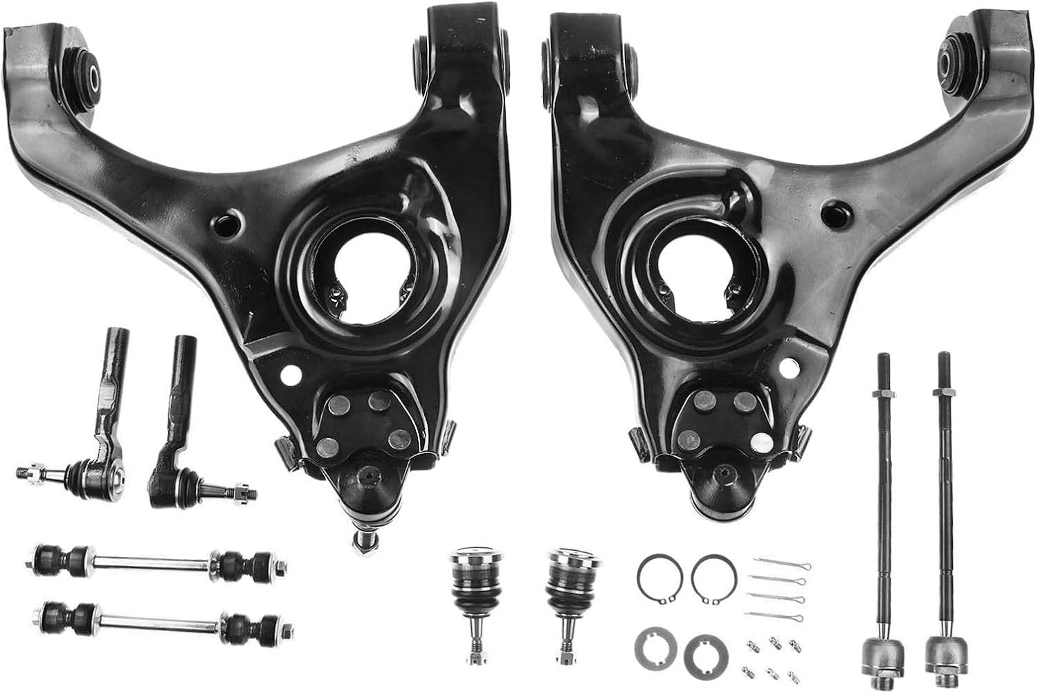 A-Premium Set of 10, Front Lower Control Arm, Sway Bar Link, Upper Ball Joint, Inner & Outer Tie Rod End, Compatible with Chevy & GMC - 1999-2007 - Silverado 1500 (Classic) & Sierra 1500 (Classic)