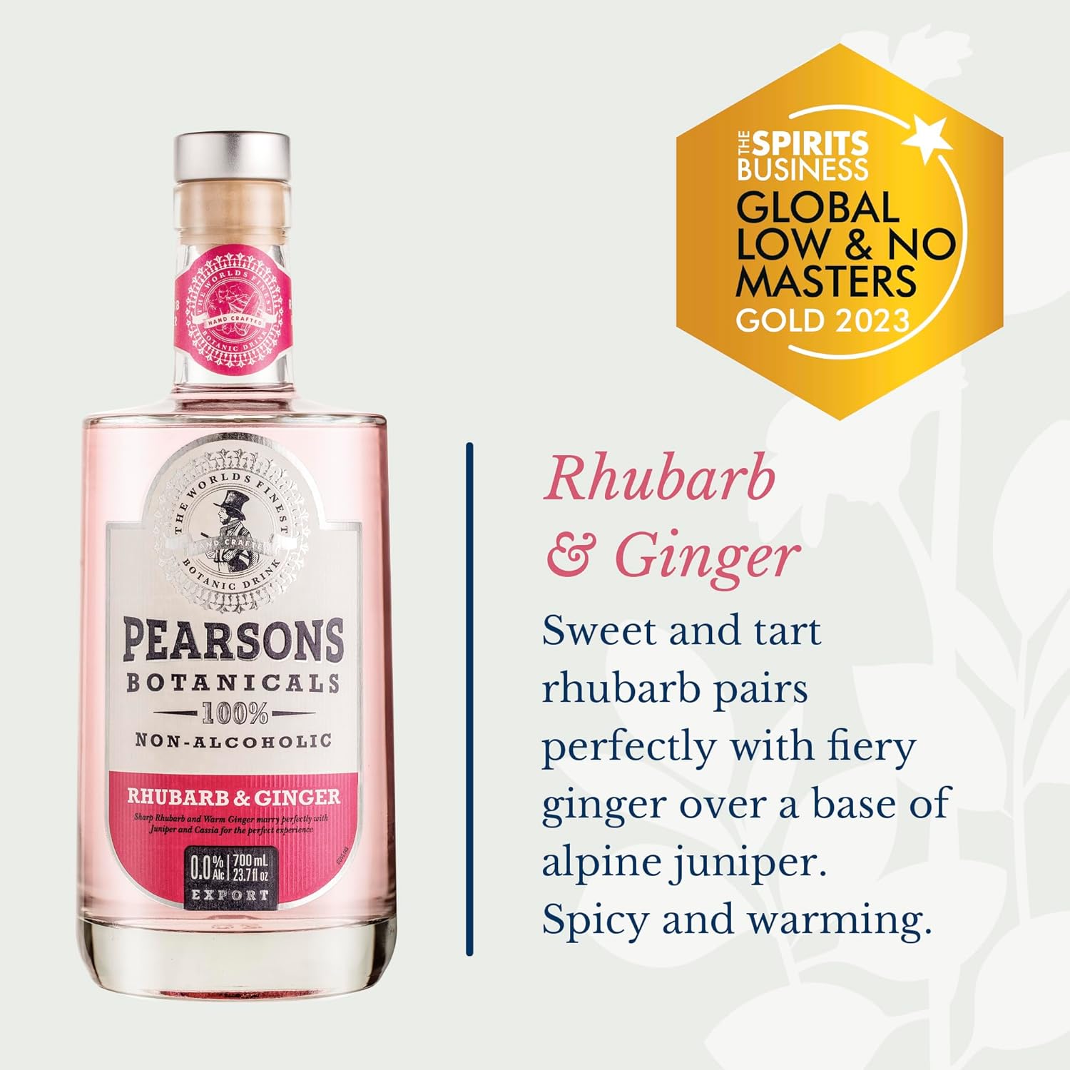 Pearsons Botanicals Rhubarb & Ginger and Hibiscus & Rose Gin Alternative | Award-Winning Non Alcoholic Spirits | Premium Non Alcoholic Drinks by Spirits of Virtue (700ml)