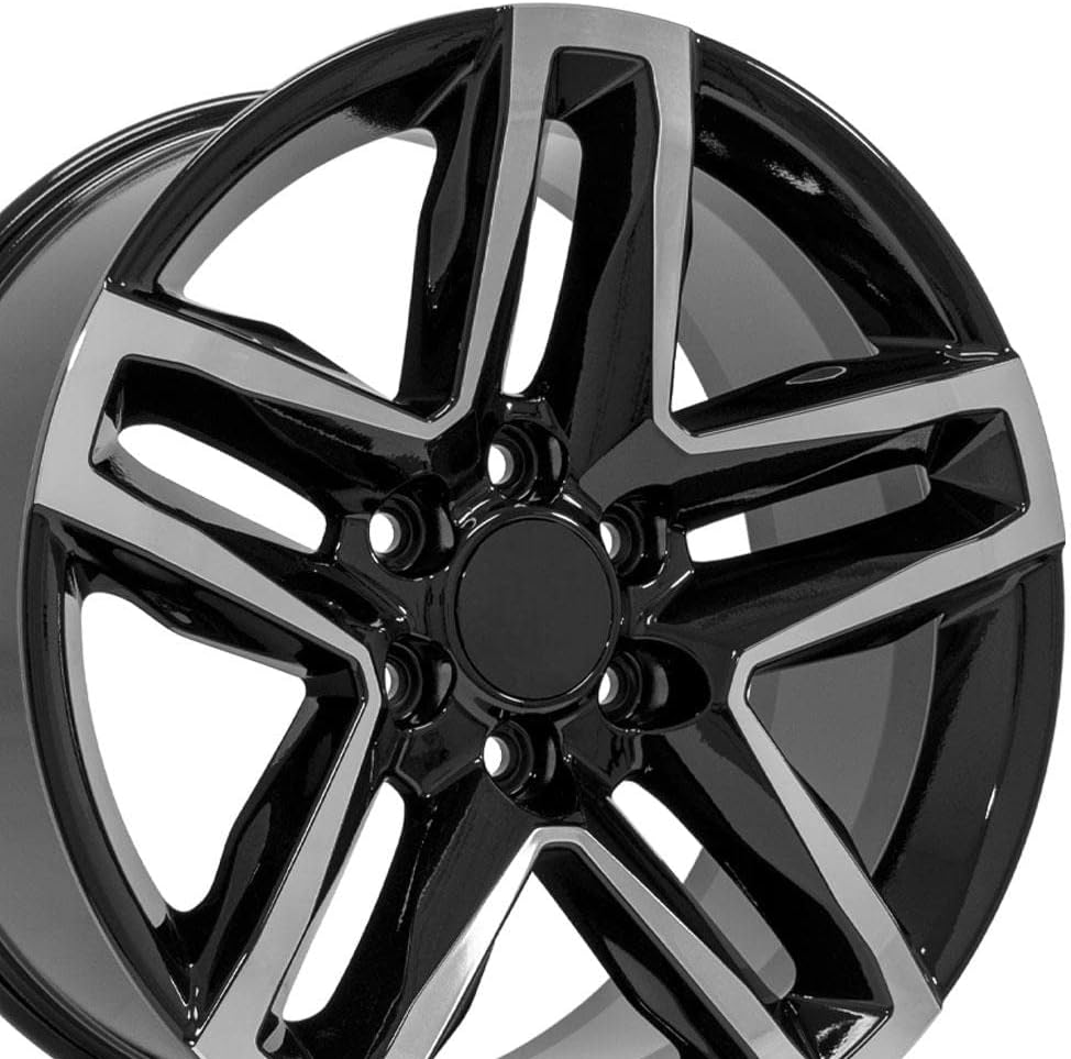 OE Wheels LLC 20 inch Rim Fits 6x139.7 Silverado Suburban Tahoe Sierra Yukon Escalade CV34B 20x9 Black Machined Wheels Hollander: 5911