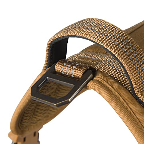 Carhartt Nylon Duck No Pull Dog Harness, Fully Adjustable Dog Harness with Quick Control Handle and Reflective Accents, Carhartt Brown, X-Large