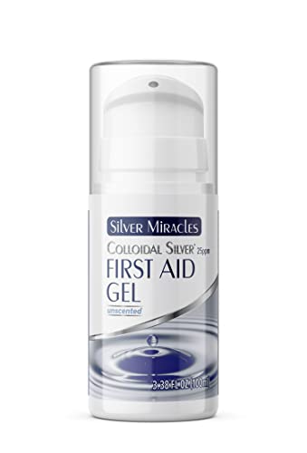 Silver Miracles Colloidal Silver Gel - Nano Silver Gel Wound Care - Healing Ointment for Burns & Irritated Skin - 4 Oz Unscented - Two pack