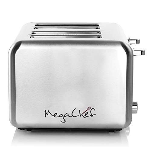 Megachef 4 Slice Toaster in Stainless Steel Red