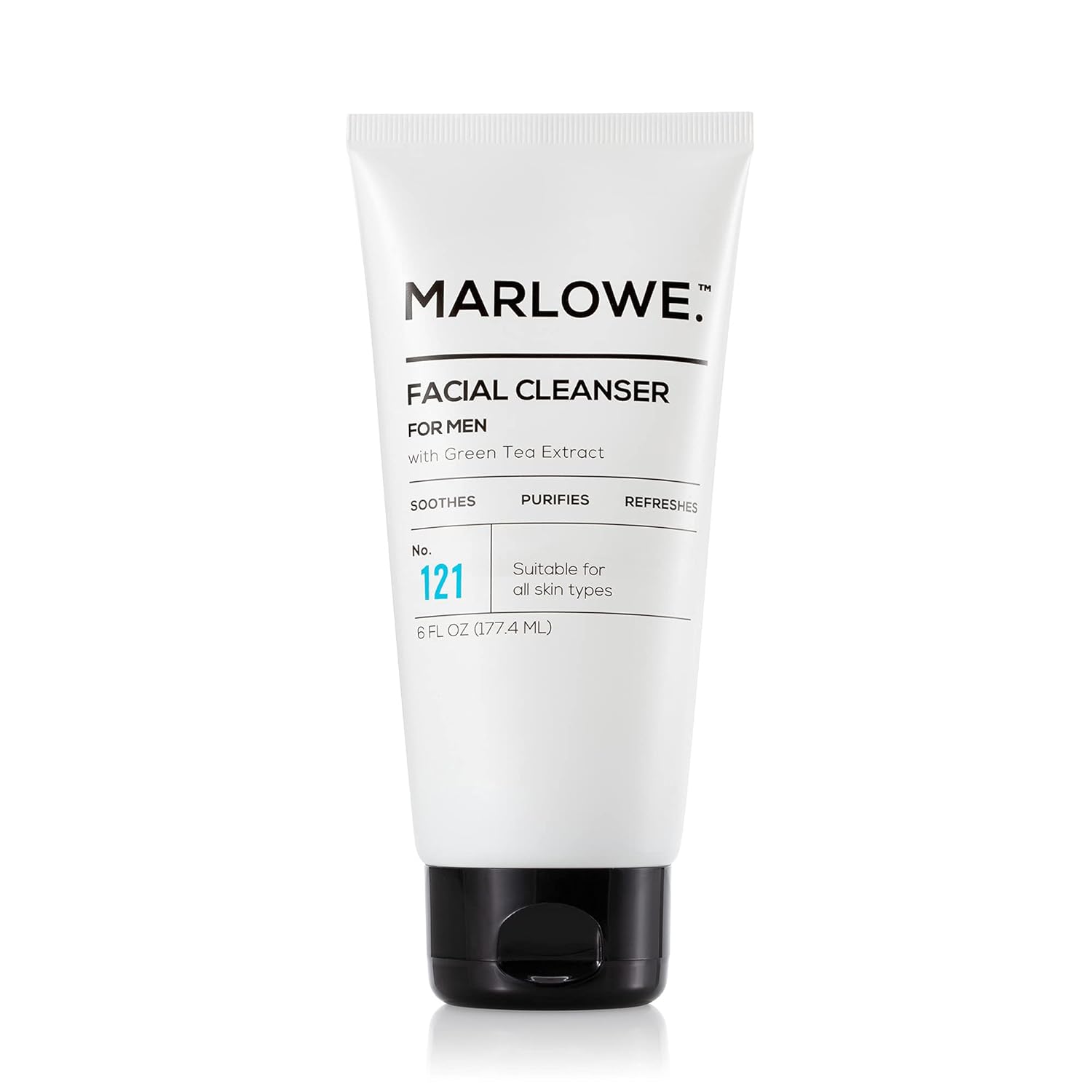No. 121 Facial Cleanser 6 oz, Daily Mens Face Wash with Natural Extracts & Antioxidants, Soothes, Purifies, Refreshes, Thick Lather, Fresh Woodsy Scent